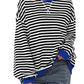 🎉 Exclusive Deal, Only Here and Now! 😲-Women's Oversized Striped Long Sleeve Pullover (Buy 2 Free Shipping)