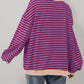 🎉 Exclusive Deal, Only Here and Now! 😲-Women's Oversized Striped Long Sleeve Pullover (Buy 2 Free Shipping)