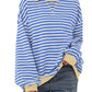 🎉 Exclusive Deal, Only Here and Now! 😲-Women's Oversized Striped Long Sleeve Pullover (Buy 2 Free Shipping)