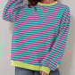 🎉 Exclusive Deal, Only Here and Now! 😲-Women's Oversized Striped Long Sleeve Pullover (Buy 2 Free Shipping)